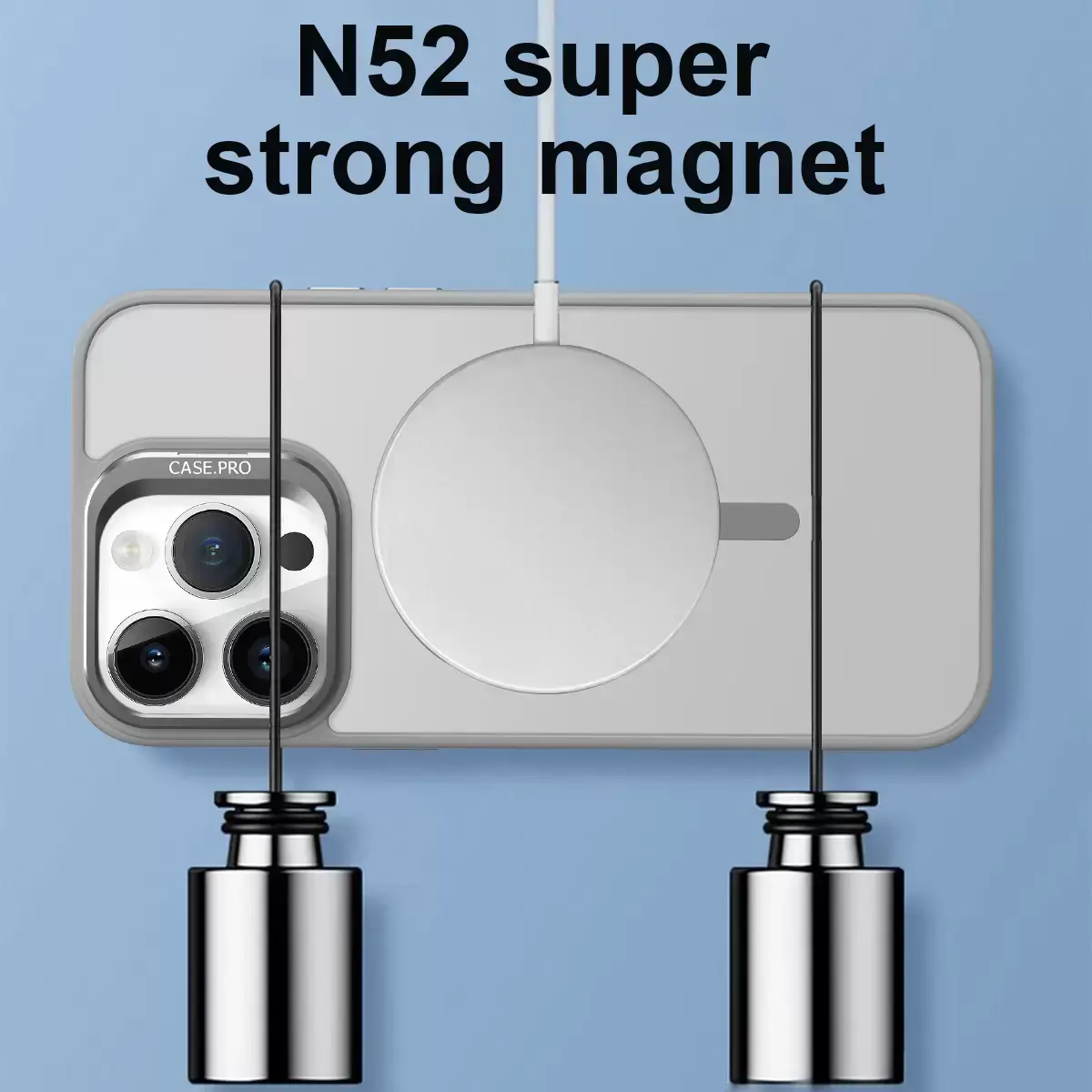 iPhone 17 Pro MagSafe Smoke Camera Stand Case Black